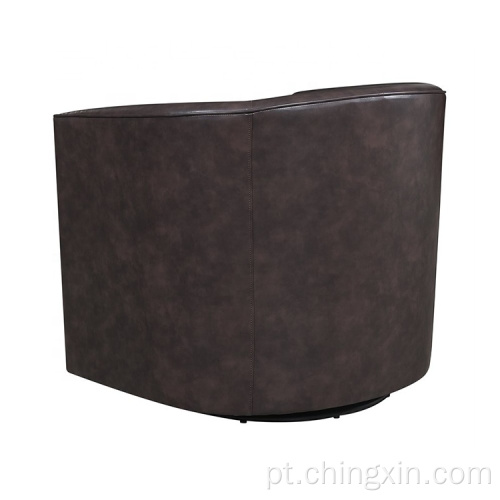 Cadeira de sala de estar de braço marrom escuro